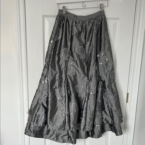 Champagne Shimmering Silver A-Line Skirt